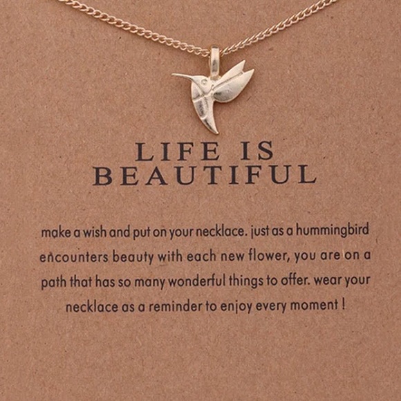 Jewelry - ▪️Life Is Beautiful Humming Bird Necklace